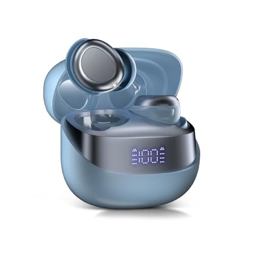 DUSONLAP Sleep Earbuds Bluetooth in Ear Light-Weight Headphones, Small Design for Side Sleepers, Mini Sleep Headphones with Charging Case, Clear Calls Earphones, Sapphire Blue