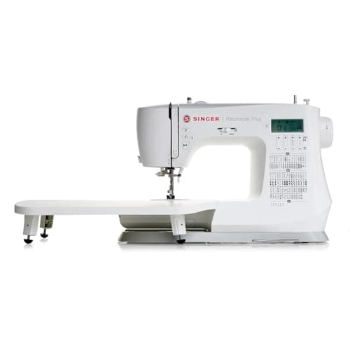 SINGER C5980Q Patchwork Plus Computerized Sewing Machine with Extension Table | 417 Stitch Applications, Built-In Font, Speed Control, Programmable Needle, LCD Screen & Heavy-Duty Metal Frame
