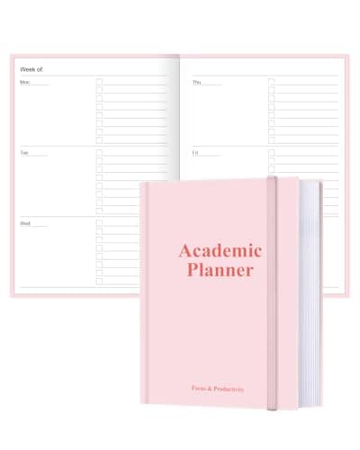 Academic Planner for 2026-2027 or Anytime – 5.8" x 8.5" Undated Weekly Student Planner For Homeschool, High School, College & Nursing Students, 200 Pages, Pink
