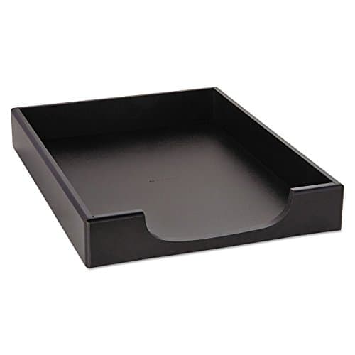 Rolodex Wood Tones Collection Front-Load Letter Tray, Letter-Size, Black (62523)