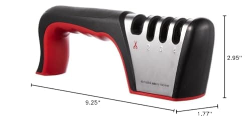 Brigii 4-in-1 Knife Sharpener, Kitchen Knife Accessories for Ceramic Knives, Steel Knives and Scissors, Aiding in Repair, Restoration, and Polishing of Blades 7