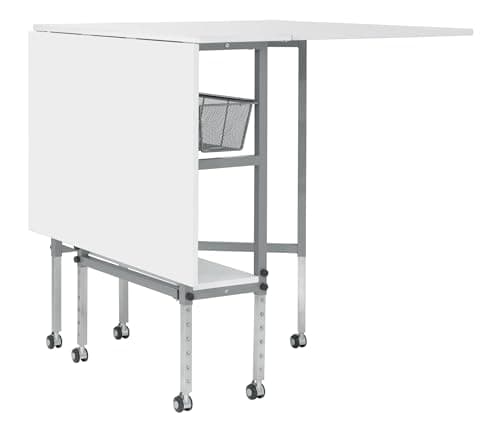Sew Ready Hobby and Cutting Table, Arts and Crafts Table with 2 Mesh Storage Drawers