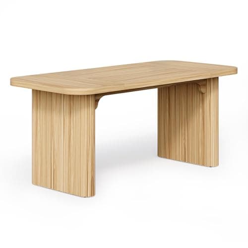 LITTLE TREE 62-Inch Home Office Computer Desk, Large Writing Desk with Textured Double Base, 5 ft Conference Meeting Seminar Table for Office 10