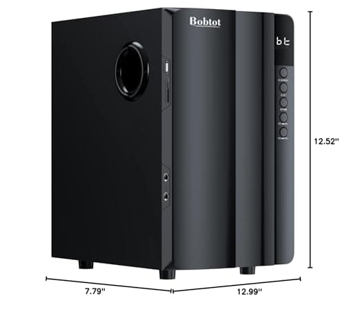 Bobtot Home Theater Systems Surround Sound Speakers - 800 Watts 6.5 inch Subwoofer 5.1/2.1 Channel Wired Home Audio Stereo System with ARC Optical Bluetooth Input for TV 8