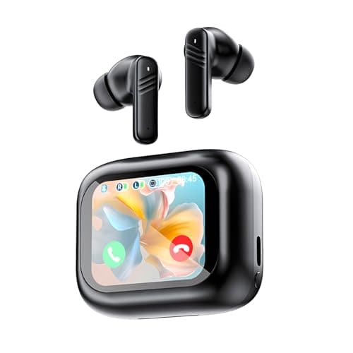 HORNORM ANC Wireless Earbuds with Smart Touch Screen -Active Noise Cancelling Bluetooth 5.4 in Ear Earphones with Microphone,Stereo Sound - Long Battery Life Ear Buds Compatible with iPhone, Android