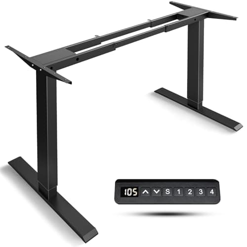 ESpefy Dual Motor Standing Desk Frame- Height Adjustable Electric Desk Legs, Heavy Duty Sit to Stand Up Desk Base, 4 Memory Settings Controller for Adjustable DIY Desktop, Over 300 lbs Load Capacity