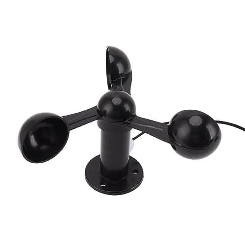 Anemometer Sensor Wind Speeds Cup, Wind Speed Sensor with 8M Waterproof Cable 4cm Mounting Hole Anti Interference 3 Cups Wind Speed Detector 0‑3.8v