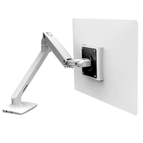 Ergotron – MXV Single Monitor Arm, VESA Desk Mount – for Monitors Up to 34 Inches, 7 to 20 lbs – White