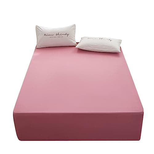 Bedding Twin Size Fitted Sheet Only-Twin Size Deep Pocket Bottom Sheet Fits 15inches Bed Matress Sheet Soft and Microfiber-Easy Care Lotus Root Starch