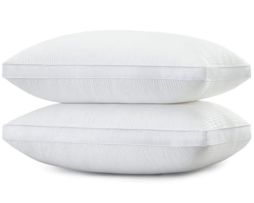 AIAEL Bed Pillows for Sleeping Firm and Soft Queen Size Set of 2, Supportive & Comfortable Down Alternative Pillow, Luxury Hotel Gusseted Pillows for Side and Back Sleepers