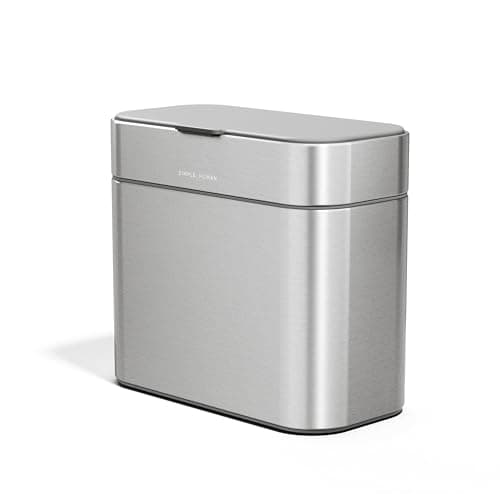 simplehuman Compost Caddy, Detachable and Countertop Bin, 4 Liter / 1.06 Gallon, Brushed Stainless Steel