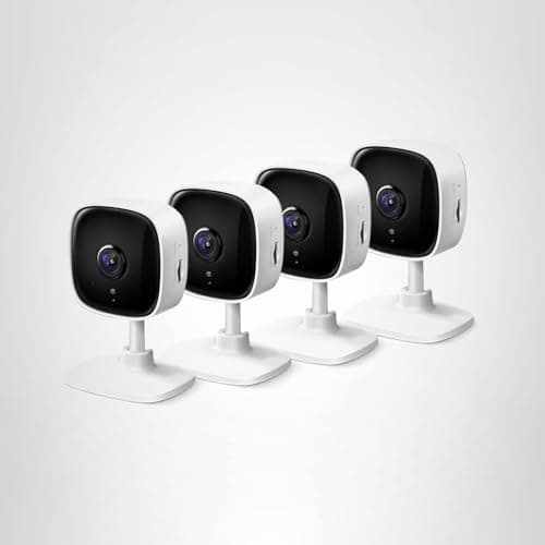 Tapo 2K Indoor Wired Security Camera - Works as a Baby Monitor & Pet Camera, Person/Motion/Baby Cry Detection, 2-Way Audio, Siren, Subscription-Free Local Storage or Optional Cloud, C110P4 (4-Pack) 8