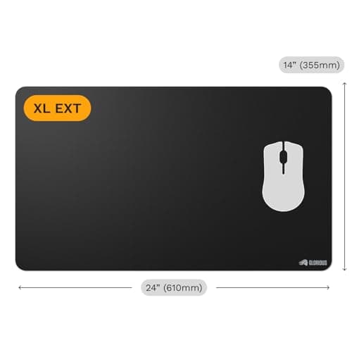 Glorious Gaming Mouse Pad GMP 2 - Extended XL - Spill-proof Mouse Pad, Optimised for Gaming Sensors, Balanced for Speed & Control, Edgeless Design - 610mm x 355mm x 3mm - Extra Large Extended Desk Mat 6