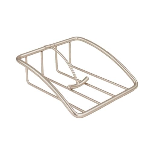 Spectrum Euro Napkin Holder for Table Kitchen Organizer for Counter Dining Room Table, Modern Sturdy Metal Flat Napkin Dispenser with Weighted Tension Arm Home for Paper Cocktail Napkin, Satin Nickel