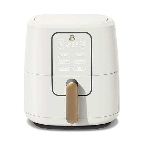 6 Qt Air Fryer With Turbocrisp Technology And Touch-Activated Display, White Icing By Drew Barrymore, Adjustable Temperature Ranges