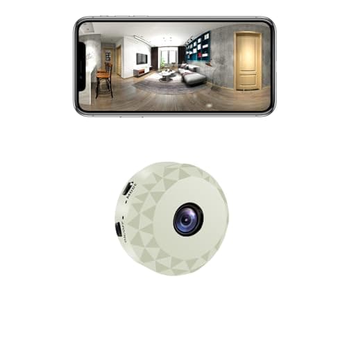 LBPFLTB Dome Camera Pet Cam 1080P HD WiFi Wireless Indoor Home Security Surveillance Camera Mini Nanny Cam with App Control Motion Detection (Grey White)