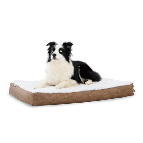 RENNAIO Dog Beds, Waterproof Bed with Removable Cover, Ultra-Comfortable Pet Cushion, Ideal for Dog Crates, Kennels, and Home Use - Perfect for Small Breeds Up to 20 lbs (S)