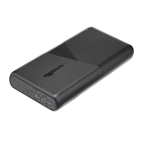 Amazon Basics Ultra-Portable Fast Charging Power Bank Battery, USB-C, 20100mAh with 18W PD and two 12W USB-A Ports for iPhone, Samsung, iPad, and more, Black 2