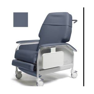 Lumex Extra-Wide Clinical Care Recliner, 24" Seat Width, 450 Lbs Weight Capacity, Medical Power Lift Chair, Blue Ridge, FR587W427