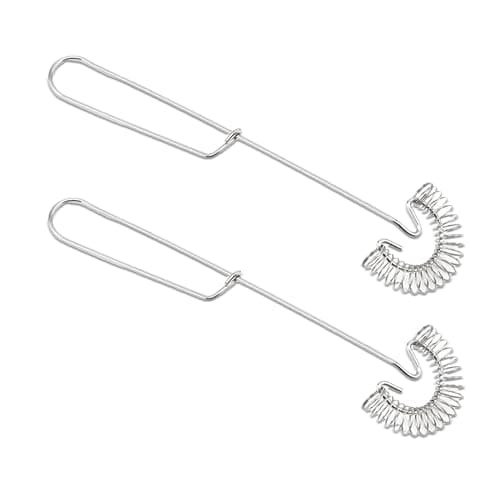 LGNOVQ 2 Pack Stainless Steel Spring Coil & Flat Whisks - Scandinavian Handheld Design for Eggs, Cream, Sauces, Gravy - Spiral Whipper Blender Beater Cooking Tools