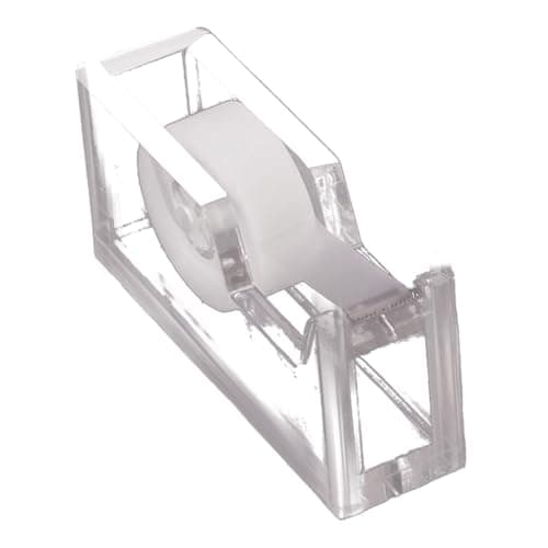 Kantek Clear Acrylic Office Tape Dispenser, Fits Standard 3/4" Refill Rolls, Office Organizer, Desk Accessory, 1.8" x 5.6" x 2.9", Non-Skid Feet for Single Handed Dispensing 5