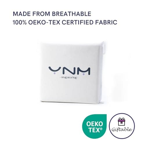 YnM Cotton Duvet Cover for Weighted Blankets (Navy, 36''x48'') 7