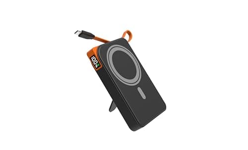 Ntaanoo Ultra-Compact Magnetic Power Bank with Built-in Cable & Stand for iPhone