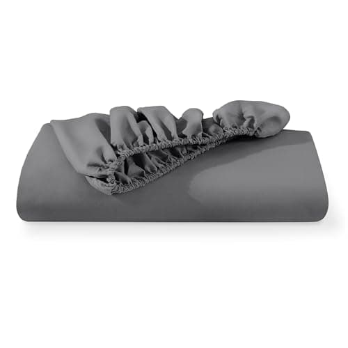 Bare Home Fitted Bottom Sheet Queen Size - Premium 1800 Microfiber - Ultra-Soft Hotel Luxury - Deep Pocket - Durable and Long Lasting (Queen, Grey) 7