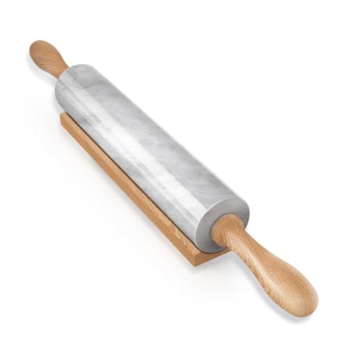 Koville Marble Rolling Pin, Non-Stick African Stone Polished Dough Roller, Pasta, Dumpling, Ravioli, Fondant, Pie Crust, Kitchen Baking Pastry Tools(Namib Fantasy)