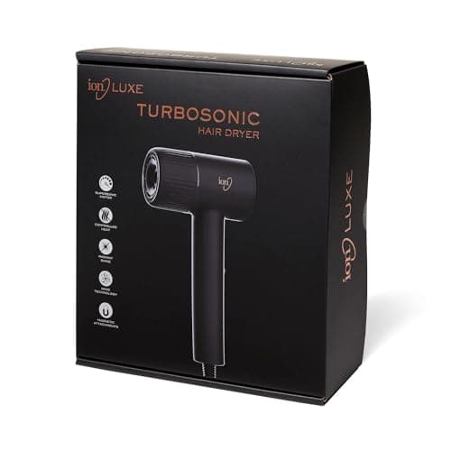 ion Luxe Turbosonic Hair Dryer, 2 Heat & Speed Settings, Supersonic Motor, 9 ft Cord, 1600W 6