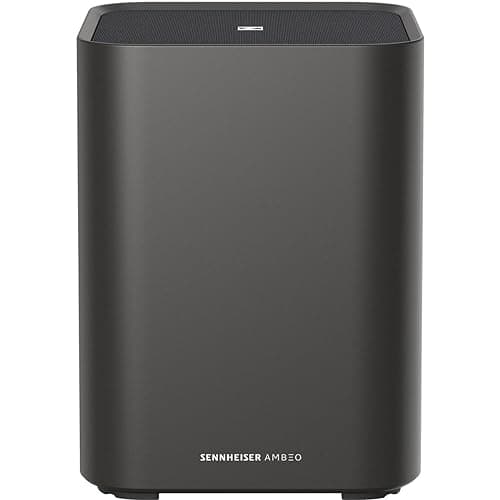 Sennheiser AMBEO Soundbar Plus 7.1.4 Channel Soundbar with Dolby Atmos and DTS:X with Ambeo Sub 8in 350W Wireless Subwoofer with Bluetooth 5