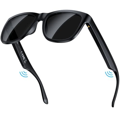 XO Simple is Beauty Smart Bluetooth Glasses,Built-in Mic & Speakers,Smart Wireless Headphone Sunglasses for Men and Women,Athletic/Outdoor UV Protection and Voice Control,Unisex(Black)