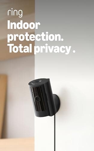 Ring Indoor Cam, Home or business security in 1080p HD video, Black 6