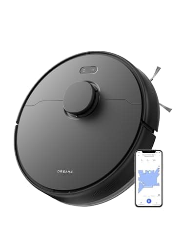 DREAME D9 Max Gen 2 Robot Vacuum and Mop Combo, LDS Navigation, 6000Pa Strong Suction Power, 240mins Runtime, 2-in-1 Sweep and Mop, WiFi, APP, Voice Control