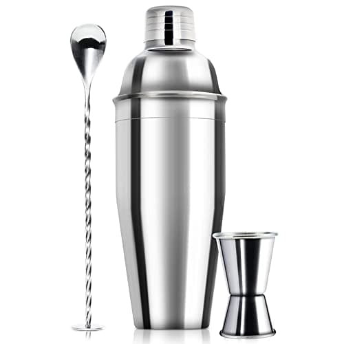 WPHUAW 24oz Cocktail Shaker Bar Set-Professional Margarita Mixer Drink Shaker Professional Stainless Steel Bar Tools Built-in Bartender Strainer for Martini Kit