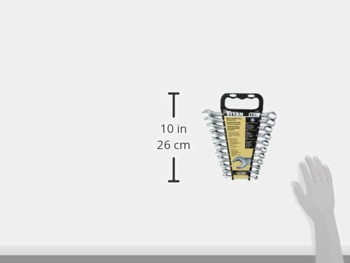 Titan 17328 11-Piece Metric Raised Panel Combination Wrench Set 6