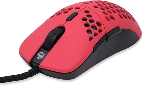 G-Wolves Hati HTM/HT-M Medium 56g Ultra Lightweight Honeycomb Wired Gaming Mouse, PixArt 3389 Sensor 16000 DPI, 6 Programmable Buttons, Low Latency, for PC/Mac (Faze Red) 6
