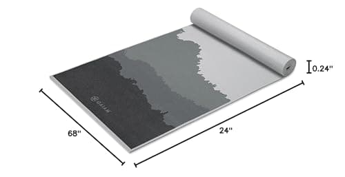 Gaiam Yoga Mat Premium Print Extra Thick Non Slip Exercise & Fitness Mat for All Types of Yoga, Pilates & Floor Workouts, Granite Mountains, 6mm 6