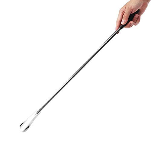 Extendable Shoe Horn Stainless Steel Retractable Shoe Spoon Non Slip Handle for Elders Flexible Shoe Horn Pull Accessories Lifter Adjustable Length(1pcs) Simple Design is Firm and Practical 5