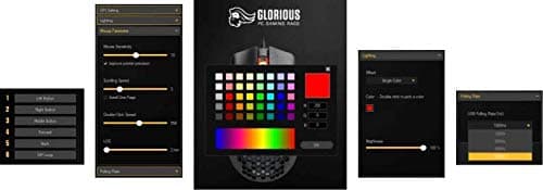 GLORIOUS Model O- (Minus) Compact Wired Gaming Mouse - 58g Superlight Honeycomb Design, RGB, Pixart 3360 Sensor, Ambidextrous, Omron Switches - Glossy Black 8