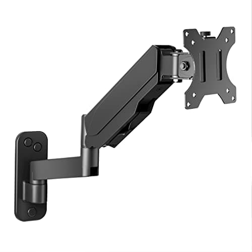 UPGRAVITY Monitor Wall Mount for 17-32 inch Flat/Curved Screen, Computer Monitor Wall Mount Arm Holds up to 17.6lbs, Tilt, VESA 75x75/100x100 mm