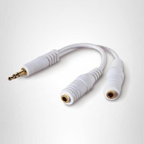 Belkin 3.5mm Audio Splitter – Dual Headphone and Speaker Jack Adapter for Sharing Music or Videos – Compatible with iPhone, iPad, Laptops, Tablets, and Other Devices with AUX Port – White 4