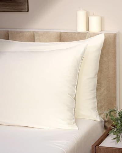 Lavish Comforts® Cooling Pillow Cases for Hot Sleepers, Silver-Infused SleepCool+ Fabric Hypoallergenic, Cold to Touch, Zippered King Pillow Covers for Acne, Frizz & Night Sweats 2 Pack (White, King)