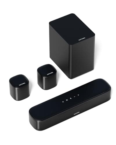 ULTIMEA 5.1ch Sound Bar with Subwoofer, Home Theater Virtual Surround Sound System for TV, Soundbar with App Control, 2 Surround Speakers, Opt/AUX, Peak Power 250W, Aura A30