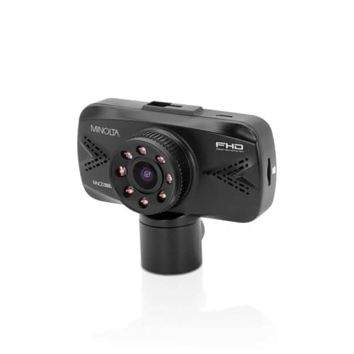 Minolta 2-Channel 1080p Dash Cam with Interior Camera - Night Vision, G-Sensor, Loop Recording, Motion Detection, 2.7” LCD Screen, 120° Wide Lens, USB Power, Dual View, 16GB Card, Compact (Black) 5