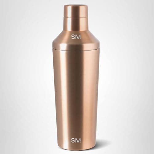 Simple Modern Cocktail Shaker Set with Jigger Lid | Stainless Steel Boston Shaker Insulated Martini Mixer for Mocktails | Gifts for Men Women Him Her | Classic Collection | 20oz | Metallic Gold 7