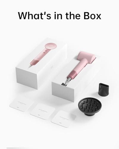 Laifen Hair Dryer SE, 200 Million Negative Ionic Blow Dryer with 105,000 RPM Brushless Motor 1400W Powerful Fast Drying High-Speed Low Noise Hairdryer with Magnetic Attachments 7