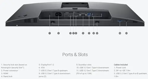 Dell P2725H 22" Full HD IPS Monitor – 1080p, 16:9, DisplayPort & USB 3.0 Cables – Latest Model – Boomph's Ultimate Crisp Display Kit with HDMI Cable, Screen Cleaning Accessories & Performance Material 10