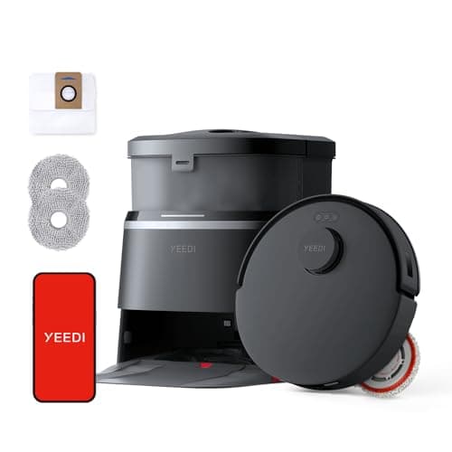 Yeedi M12 PRO Plus Robot Vacuum and Mop Combo, 11000Pa Powerful Suction, ZeroTangle Hair-Free Brush, Auto Mop Washing & Drying, Smart Obstacle Avoidance, Self-Emptying Dock, Ideal for Pet Homes
