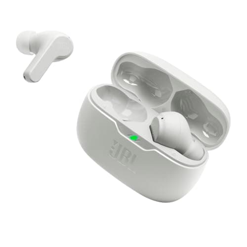 JBL Vibe Beam - True Wireless JBL Deep Bass Sound Earbuds, Bluetooth 5.2, Water & Dust Resistant, Hands-free call with VoiceAware, Up to 32 hours of battery life (White) 6